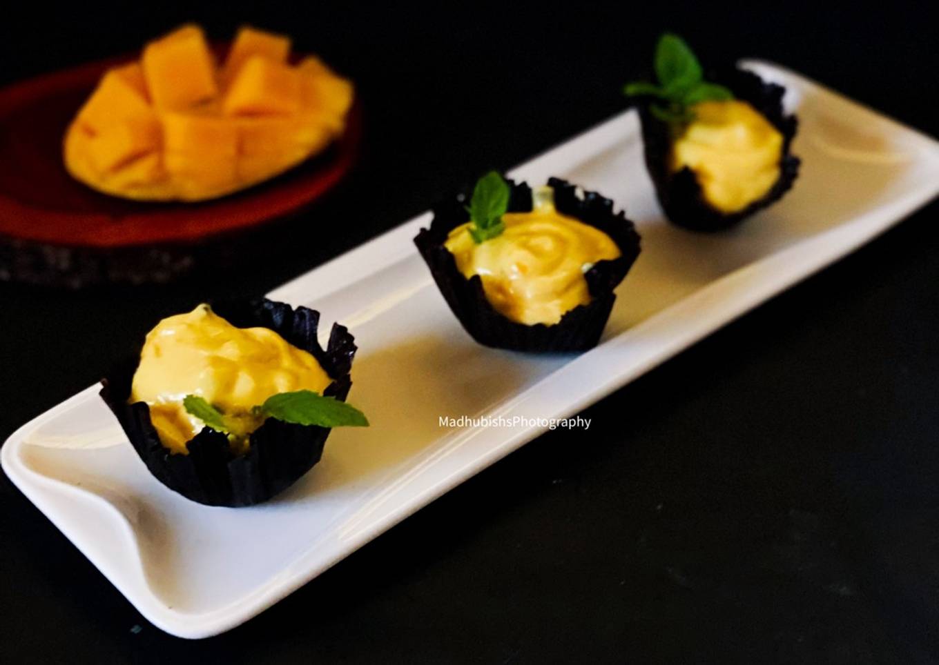 Mango in Chocolate Cup