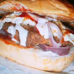 A picture of Beef shami burger.