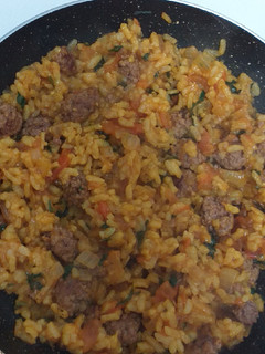 Una foto de Arroz con pelotitas