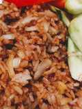 ข้าวผัดน่องไก่อบ Stir-fried rice with roast chicken wings