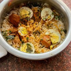 A picture of Chicken Biryani.