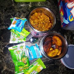A picture of Beans and plantain.
