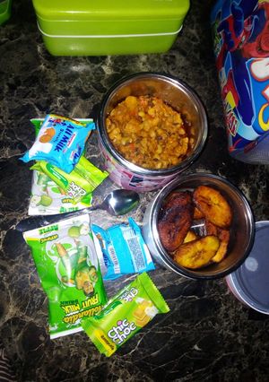A picture of Beans and plantain.