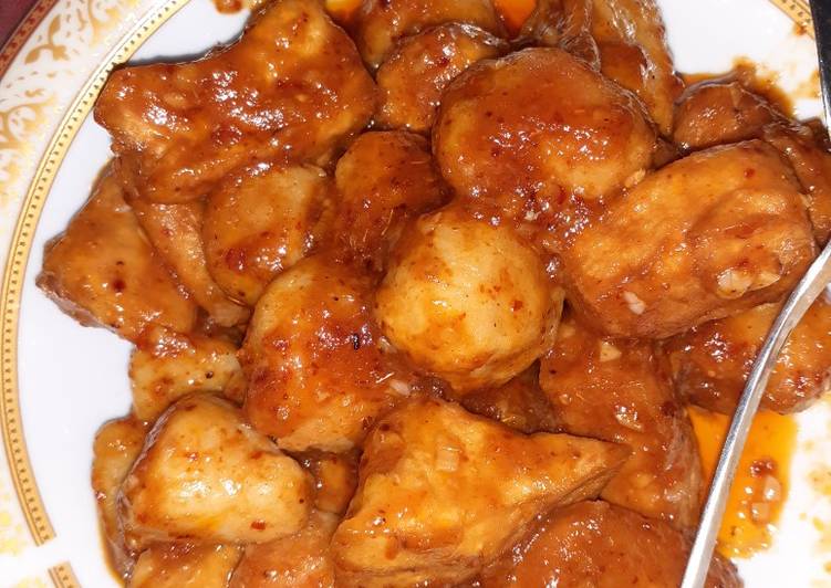 Tahu pentol spicy