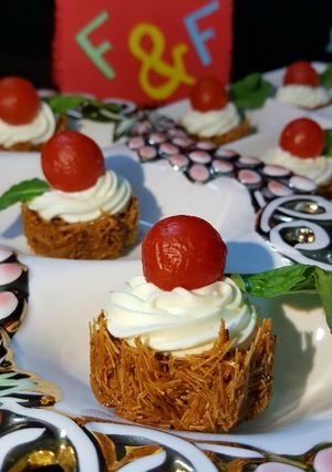 A picture of Vermicelli cups with lemon curd cream #Foodies&Friends.