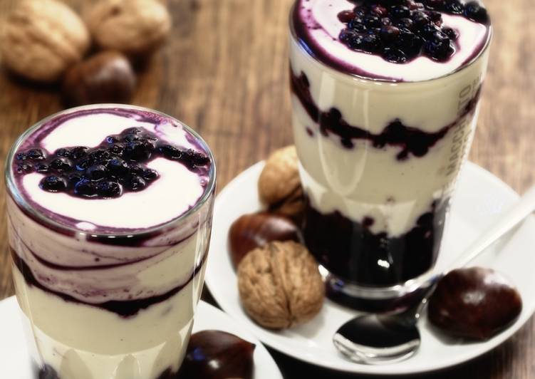 Step-by-Step Guide to Prepare Perfect White chocolate cream with blueberries