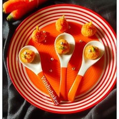 A picture of No Cook Carrot Ladoo for kids.
