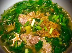 Hình của món Canh Cua Đồng Nấu Rau Đay, Mồng Tơi.