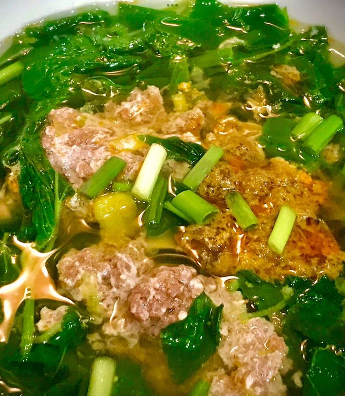 Hình của món Canh Cua Đồng Nấu Rau Đay, Mồng Tơi.