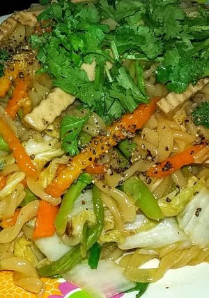 Hình của món Nui xào rau củ Vetula.