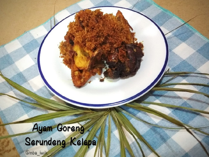 Resep Ayam Goreng Serundeng Kelapa, Bisa Manjain Lidah