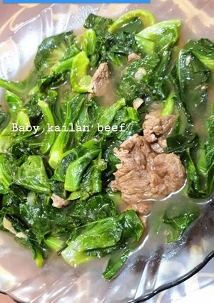 Foto resep Baby Kailan Beef