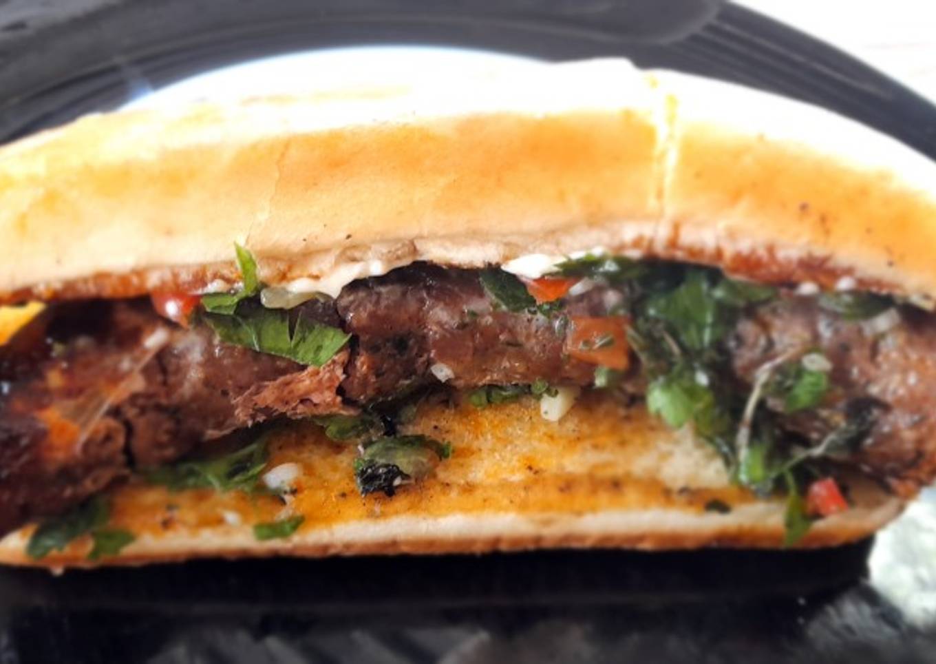 Choripan estilo hot dog