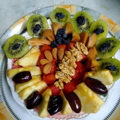 A picture of Dry/green fruit salad.