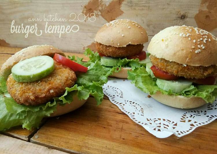  Resep  Burger tempe  vegetarian  Maree oleh falen ann 