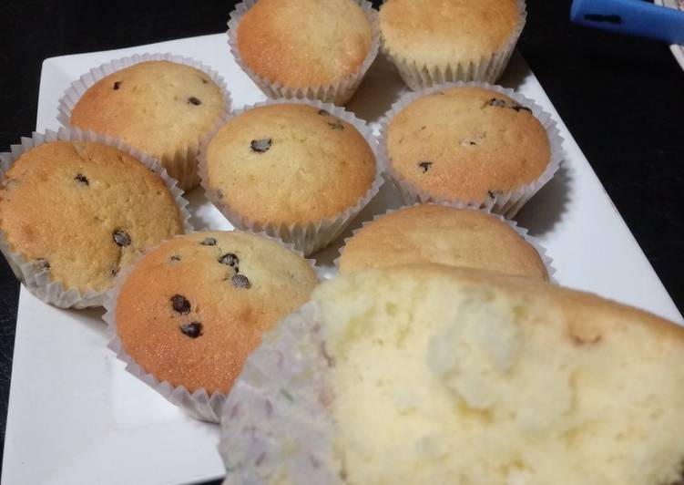 Cupcakes fácil. Con chips de chocolate 🍫