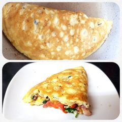 A picture of My Folded Pancetta Omelet 😉.