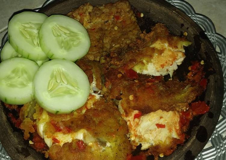 Resep 9. Ayam Geprek level Pemula (no spicy), Bisa Manjain Lidah
