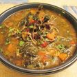 Sopa de ortigas o espinaca, champiñones y fideo - veggie