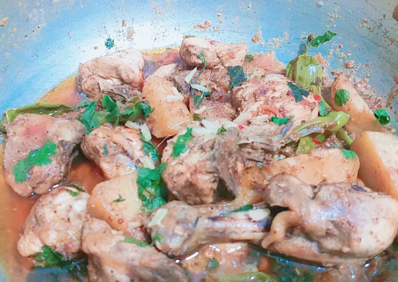 Fried chicken karhai