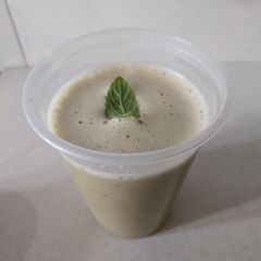 A picture of Cucumber-Sattu Masala chaas.