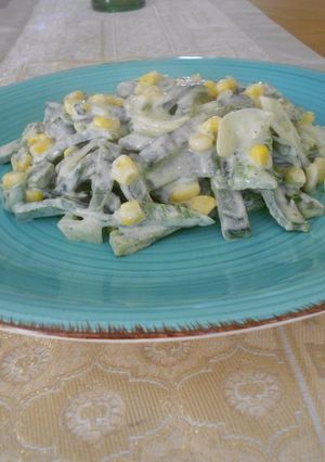 Una foto de Rajas de chile Poblano