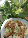 Fettuccine with Mushrooms, Broccoli, and Chicken Strips