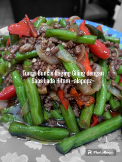 Foto resep Tumis Buncis Daging Giling dengan Saos Lada Hitam