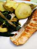 Salmón con patatas al horno