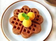 Gambar waffle coklat