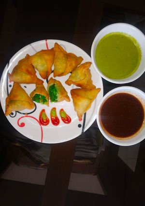 A picture of Green samosa.