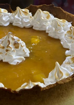 Una foto de Chezecake con mermelada de mango