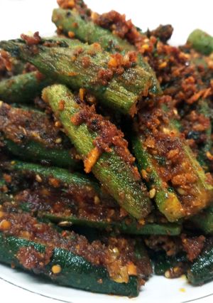 A picture of Bharva Bhindi Masala.