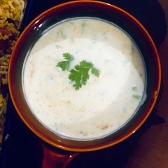 A picture of Cucumber Raita.