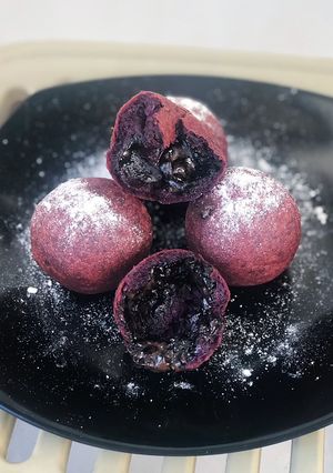 Foto resep Bola Ubi Ungu isi Coklat