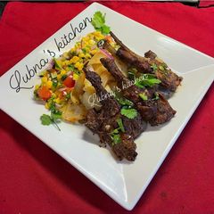 Easy lemon-garlic lamb chops: A picture of Easy lemon-garlic lamb chops:.