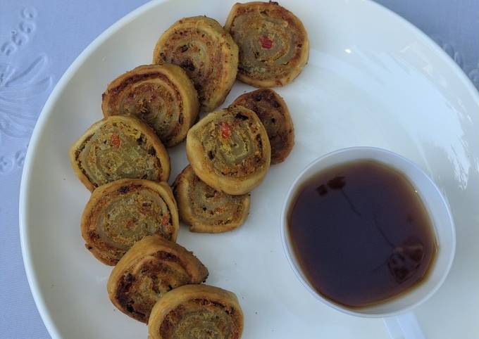 Sweet potato pinwheel with tea