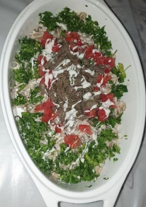 صورة لوصفة باستا شاورما اللحم