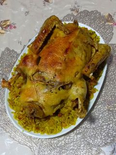 صورة لوصفة بط محشي أرز بالخلطة