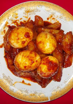 Foto resep Balado Telur, Kentang, Tahu