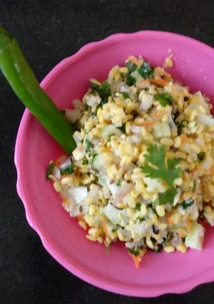 A picture of Mung dal salad.