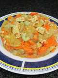 Tofu ahumado con verduras y kamut - veggie