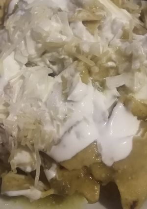 Una foto de Chilaquiles verdes
