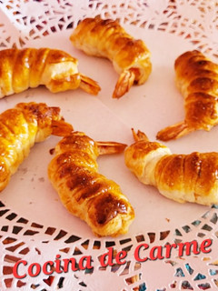 Una foto de Gambones en hojaldre 🦐🦐🦐🦐🦐🦐