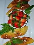 Mike's EZ Berry Basil Balsamic Bruschetta