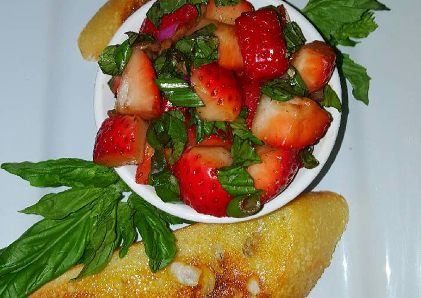 Mike's EZ Berry Basil Balsamic Bruschetta