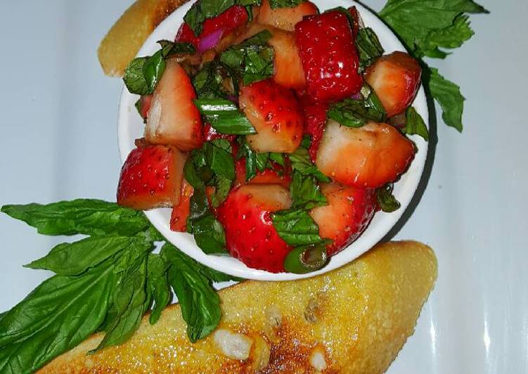 Recipe of Super Quick Homemade Mike&#39;s EZ Berry Basil Balsamic Bruschetta