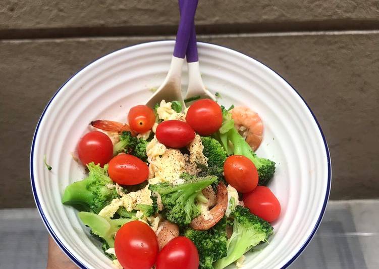 Langkah meracik Brokoli Telur + Udang yang simpel