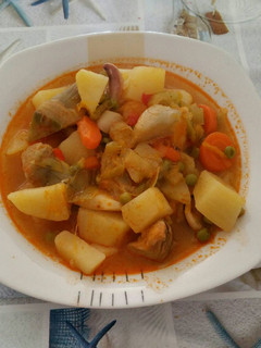 Una foto de Sepia con verduras