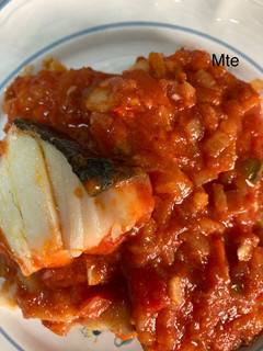Una foto de Bacalao skrei con tomate Mte